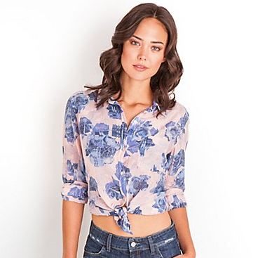 Guess Sale Items (+Extra 30% Off Sale Items) Floral Top and Studded Skinny Ankle Jeans