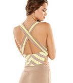Beautiful Bar III Dress, Sleeveless Scoop Neck Striped Cutout A Line Maxi