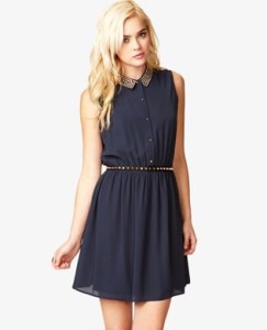 Studded Collar Chiffon Dress for $22.80