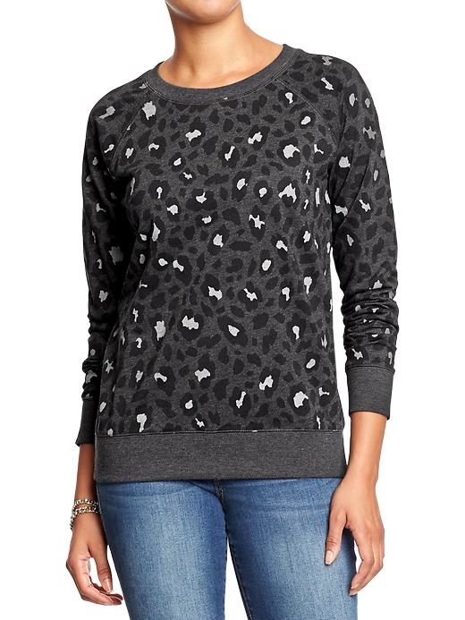 Old Navy Women’s Leopard-Print Sweatshirt on Sale